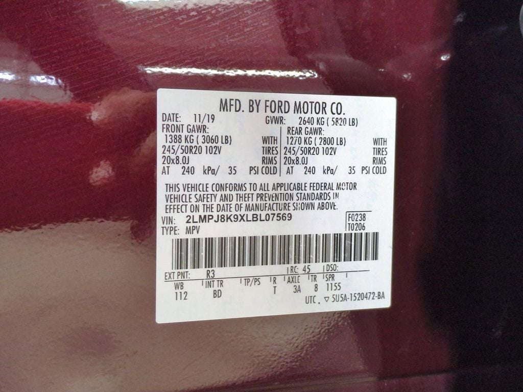 2020 Lincoln Nautilus Reserve