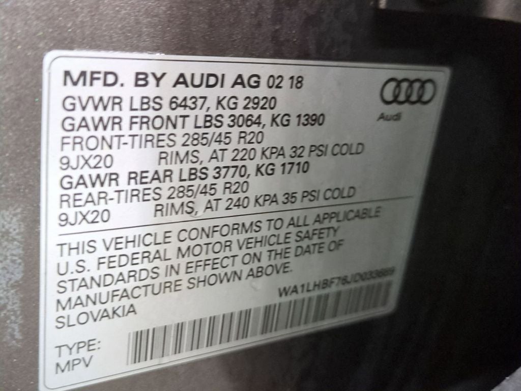 2018 Audi Q7 2.0T Premium Plus quattro