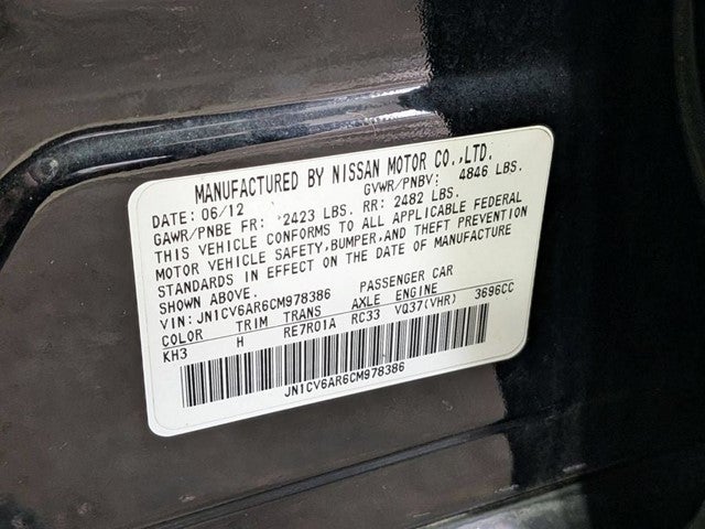 2012 INFINITI G37 X