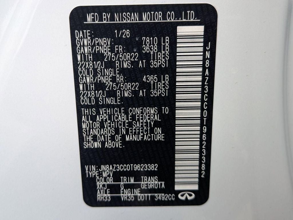 2026 INFINITI QX80 AUTOGRAPH