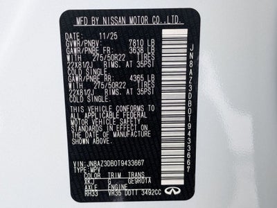 2026 INFINITI QX80 SPORT