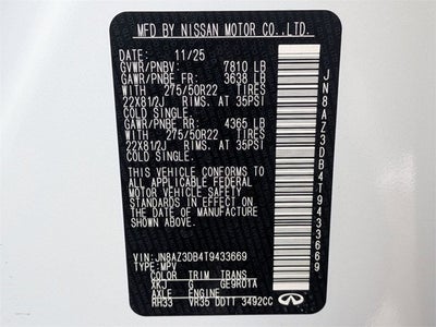 2026 INFINITI QX80 SPORT