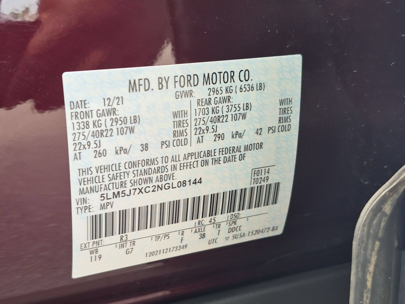2022 Lincoln Aviator Reserve AWD