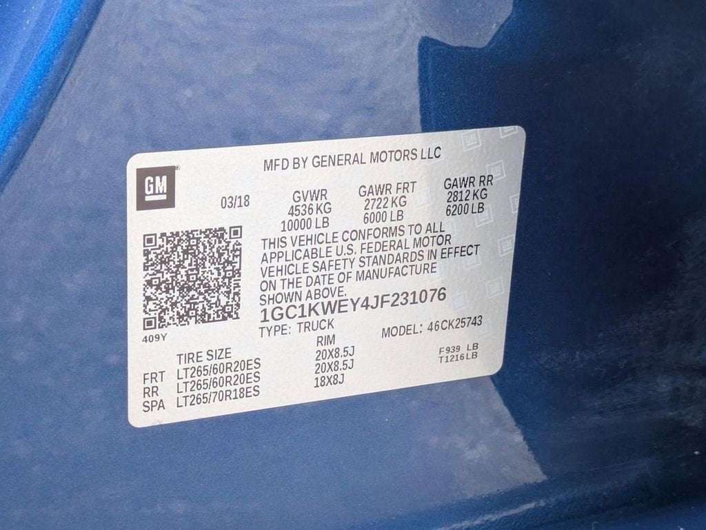 2018 Chevrolet Silverado 2500 HD LTZ