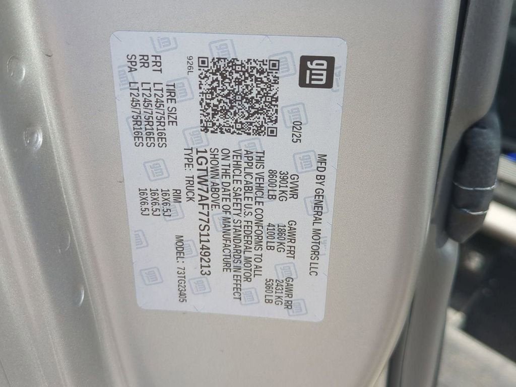 2025 GMC Savana Cargo 2500 Work Van