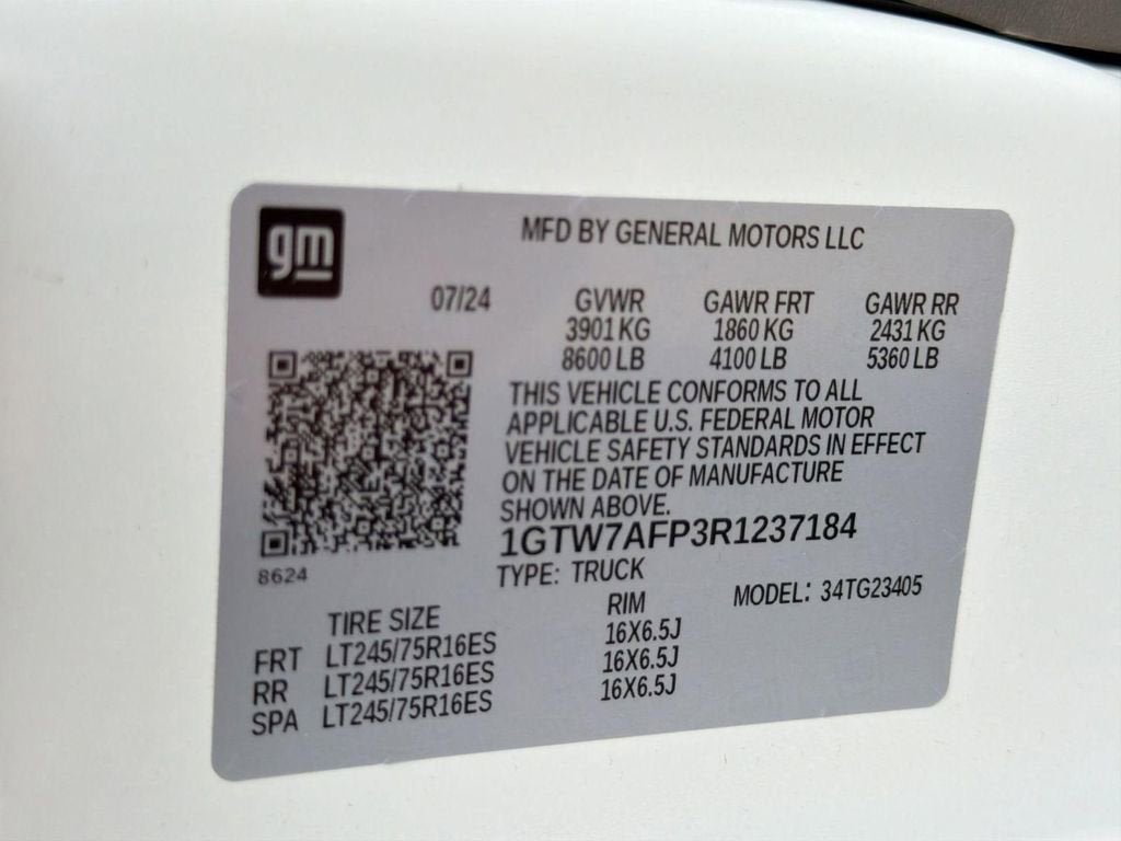 2024 GMC Savana Cargo 2500 Work Van