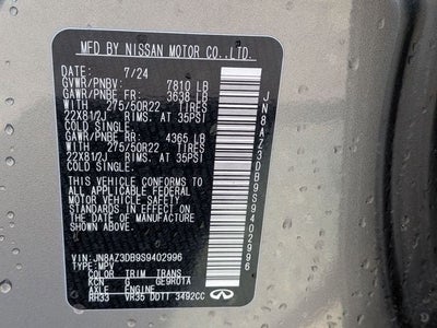 2025 INFINITI QX80 SENSORY