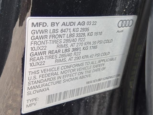 2022 Audi Q8 55 Premium Plus quattro