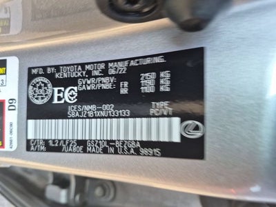 2022 Lexus ES 350 F Sport