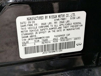 2021 INFINITI Q50 3.0t LUXE