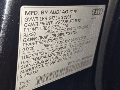 2019 Audi Q8 3.0T Premium quattro