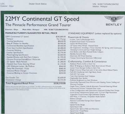 2022 Bentley Continental GT Speed
