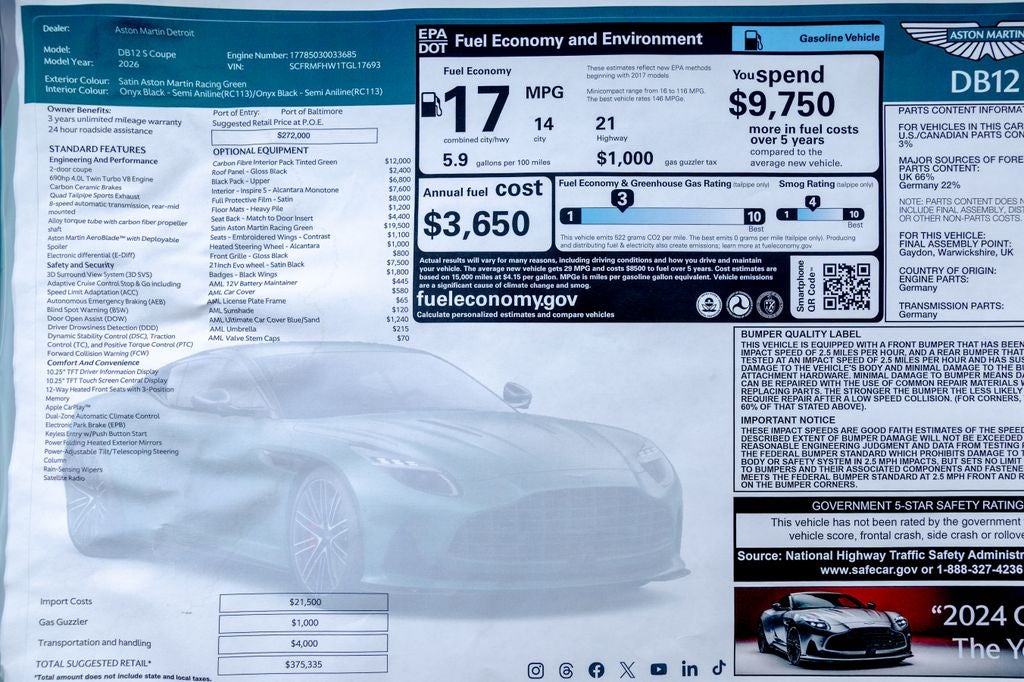 2026 Aston Martin DB12 S