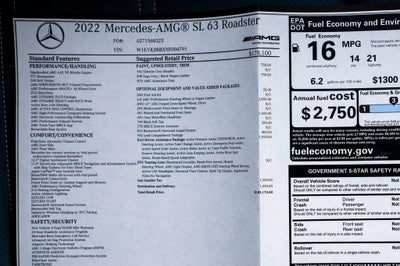 2022 Mercedes-Benz SL-Class SL 63 AMG® 4MATIC®
