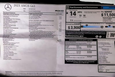 2023 Mercedes-Benz G-Class G 63 AMG® 4MATIC®