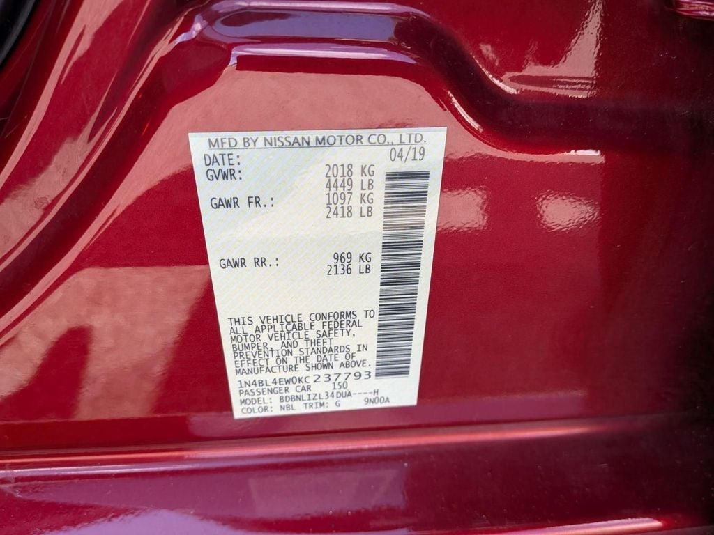 2019 Nissan Altima 2.5 SL