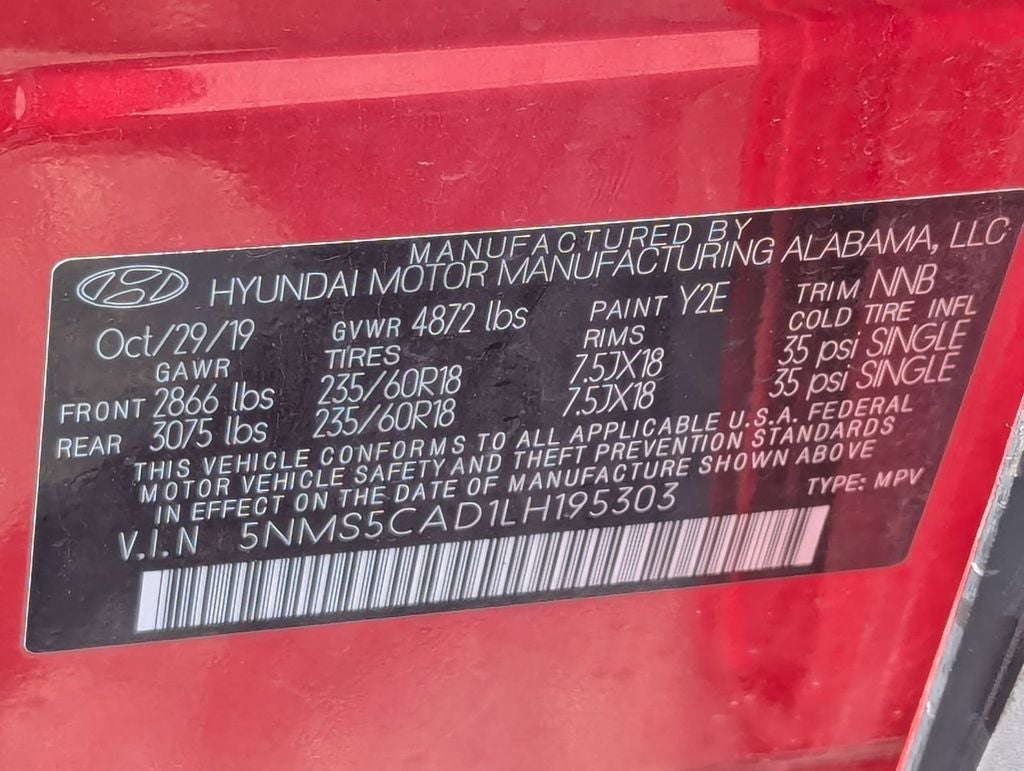2020 Hyundai Santa Fe Limited