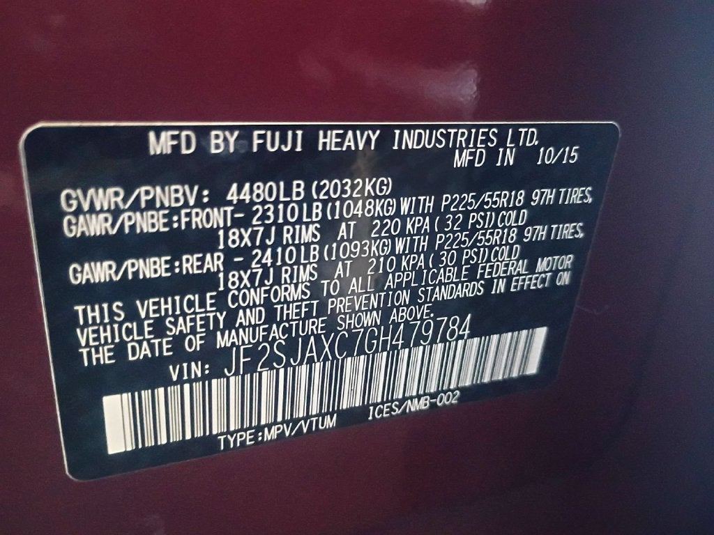 2016 Subaru Forester 2.5i Touring
