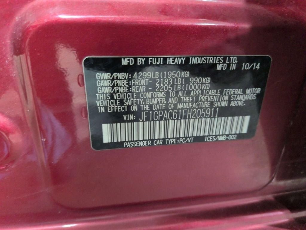 2015 Subaru Impreza 2.0i Premium