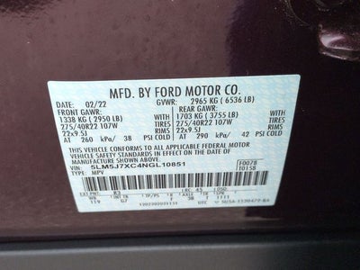 2022 Lincoln Aviator Reserve AWD