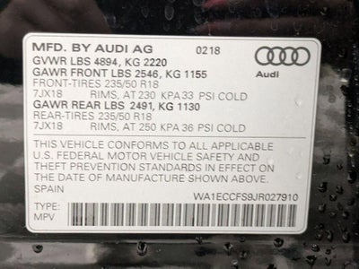 2018 Audi Q3 2.0T Premium quattro