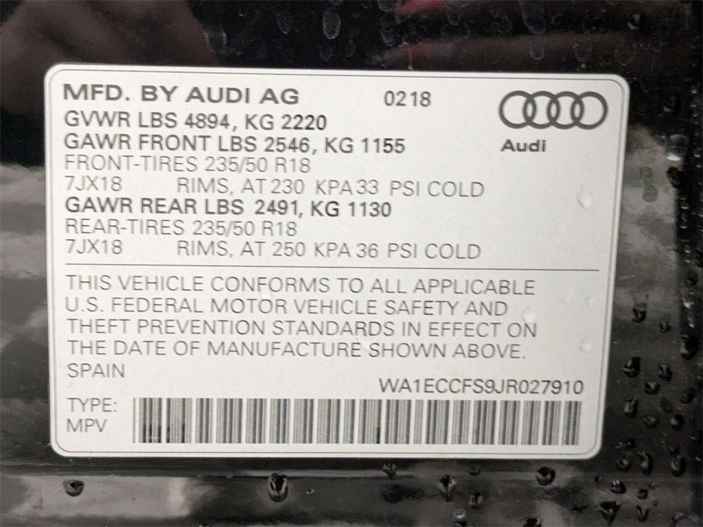 2018 Audi Q3 2.0T Premium quattro
