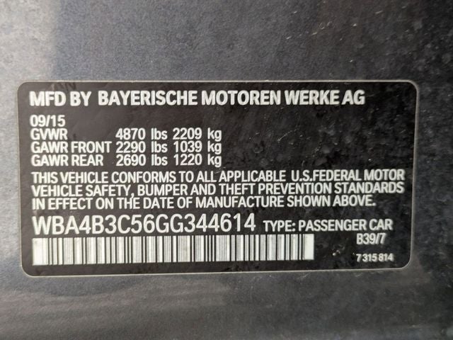 2016 BMW 4 Series 435i Gran Coupe